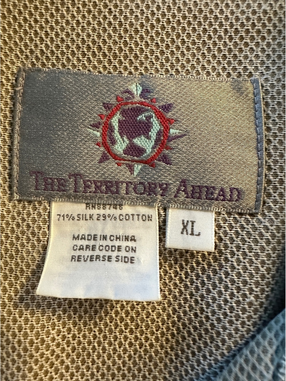 Vintage The Territory Ahead silk cotton shirt large - Picture 3 of 5